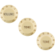 FENDER Stratocaster® Knobs, Aged White (Volume, Tone, Tone) (3) Left-Handed