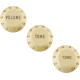 FENDER Stratocaster® Knobs, Aged White (Volume, Tone, Tone) (3) Left-Handed
