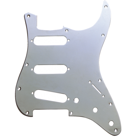 FENDER Pickguard, Stratocaster® S/S/S, 11-Hole Mount, Chrome-Plated, 1-Ply