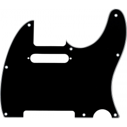 FENDER Pickguard, Telecaster®, 8-Hole Mount, Black, 3-Ply