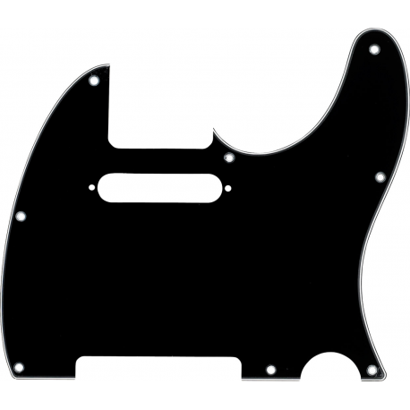 FENDER Pickguard, Telecaster®, 8-Hole Mount, Black, 3-Ply