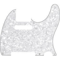 FENDER Pickguard, Telecaster®, 8-Hole Mount, White Pearl, 4-Ply