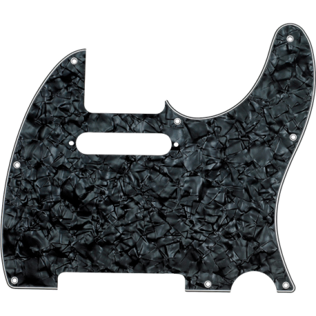 FENDER Pickguard, Telecaster®, 8-Hole Mount, Black Pearl, 4-Ply