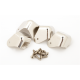 FENDER Pure Vintage 2-Screw Mount Amplifier Corners, (4), Nickel