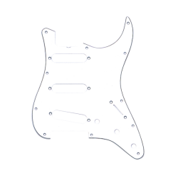 FENDER Pickguard, Stratocaster® S/S/S, 11-Hole Vintage Mount (with Truss Rod Notch), White, 3-Ply