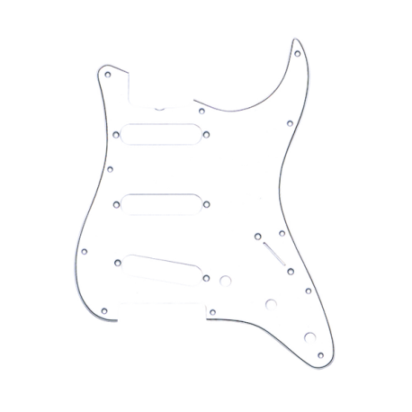 FENDER Pickguard, Stratocaster® S/S/S, 11-Hole Vintage Mount (with Truss Rod Notch), White, 3-Ply