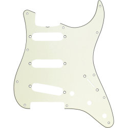 FENDER Pickguard, Stratocaster® S/S/S, 11-Hole Vintage Mount (with Truss Rod Notch), Mint Green, 3-Ply