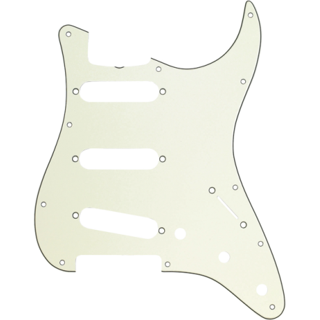 FENDER Pickguard, Stratocaster® S/S/S, 11-Hole Vintage Mount (with Truss Rod Notch), Mint Green, 3-Ply
