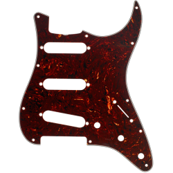 FENDER Pickguard, Stratocaster® S/S/S, (with Truss Rod Notch), 11-Hole Vintage Mount, Tortoise Shell, 4-Ply