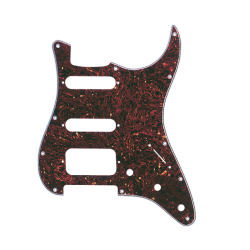 FENDER Pickguard, Stratocaster® H/S/S, 11-Hole Mount, Tortoise Shell, 4-Ply