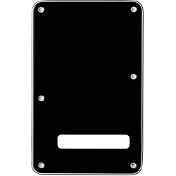 FENDER Backplate, Stratocaster®, Black (B/W/B), 3-Ply