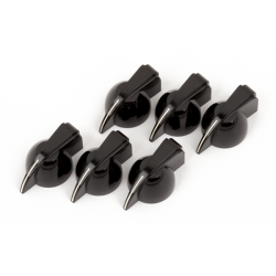 FENDER Pure Vintage Black "Chicken Head" Amplifier Knobs, (6)