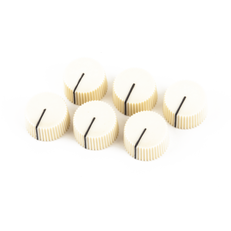 FENDER Pure Vintage Cream "Radio" Amplifier Knobs (6)