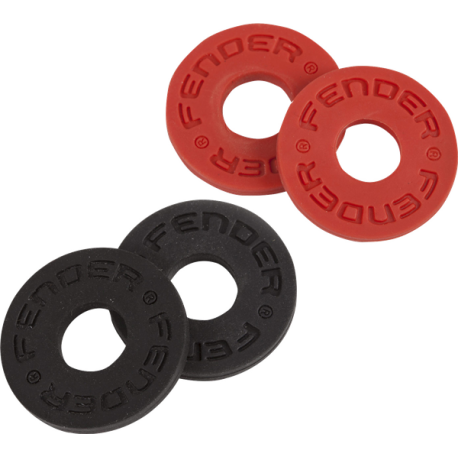 FENDER Fender® Strap Blocks 4-Pack, Black (2) and Red (2)