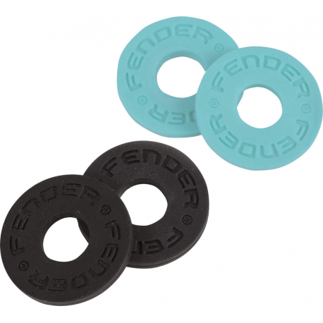 FENDER Fender® Strap Block, 4-Pack, Black (2) and Daphne Blue (2)