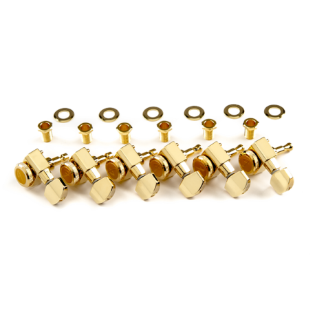 FENDER Locking Stratocaster®/Telecaster® Staggered Tuning Machines (Gold) (6)