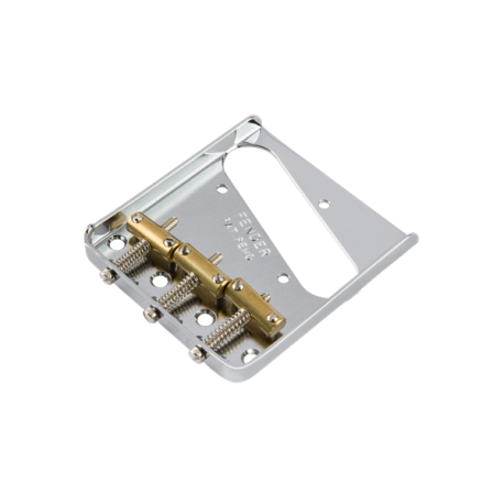 FENDER 3-Saddle American Vintage Telecaster® Bridge Assembly with Brass Saddles (Chrome)