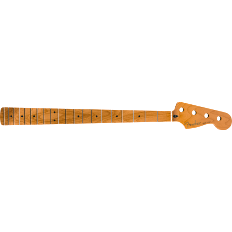 FENDER Roasted Maple Jazz Bass Neck, 20 Medium Jumbo Frets, 9.5", Maple, C Shape