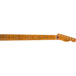 FENDER Roasted Maple Telecaster® Neck, 22 Jumbo Frets, 12", Maple, Flat Oval Shape