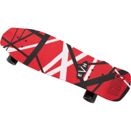 EVH EVH® 5150 Skateboard, Red, White and Black Stripes