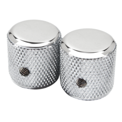 FENDER Pure Vintage '60s Telecaster® Knurled Knobs, (2), Chrome/Aluminum