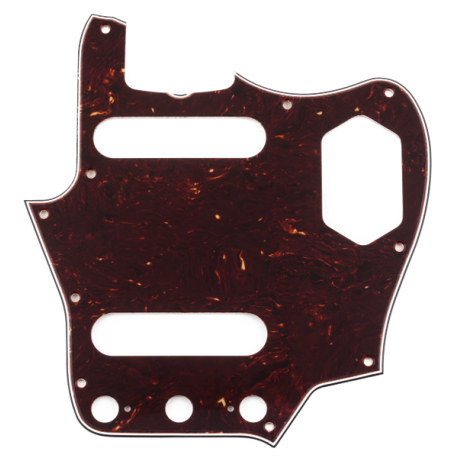 FENDER Pure Vintage Pickguard, '65 Jaguar®, 10-Hole Mount, Brown Shell, 3-Ply