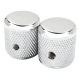 FENDER Pure Vintage '58 Telecaster® Knurled Knobs, (2), Chrome/Aluminum