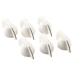 FENDER Chicken Head Amplifier Knobs, (6), White