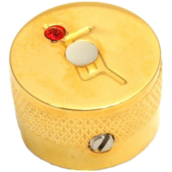 GRETSCH Knob, Most Gretsch® Models, "G" Logo with Jewel, Gold (4)