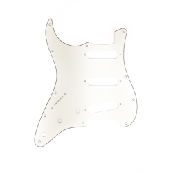 FENDER Pickguard, Stratocaster® S/S/S (Left Hand), 11-Hole Mount, Parchment, 3-Ply