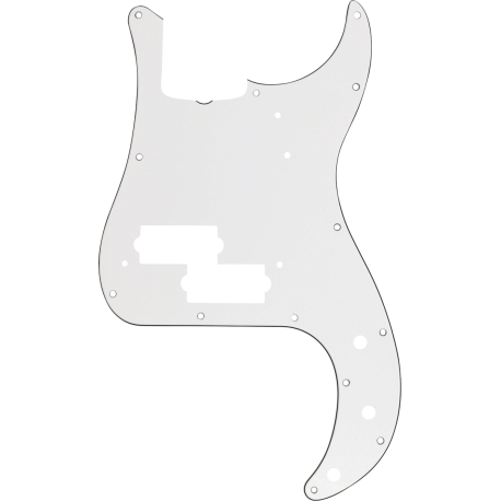 FENDER Pickguard, Precision Bass® 13-Hole Vintage Mount (with Truss Rod Notch), White, 3-Ply