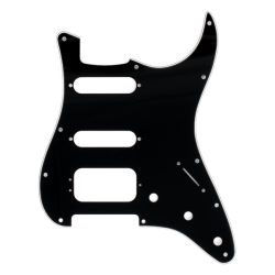 FENDER Pickguard, Stratocaster® H/S/S, 11-Hole Mount (3-Screw Mount HB), 3-Ply, Black