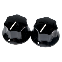 FENDER Pure Vintage 1965 Jaguar® Skirted Knobs, (2), Black
