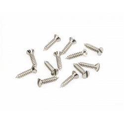 FENDER American Vintage '52 Telecaster® Pickguard/Control Plate Screws, 4 x 1/2" Slotted, Nickel (12)