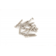 FENDER Pure Vintage Strap Button Mounting Screws, Nickel (12)