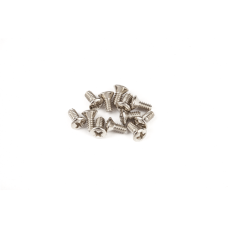 FENDER Slide Switch Mounting Screws - Jaguar®/Jazzmaster®, (4-40 X 1/4" philips), Nickel (12)