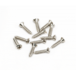 FENDER Pickguard/Vintage Bridge Cover Screws, Sheet Metal, 4 X 1/2", Oval Head (12)