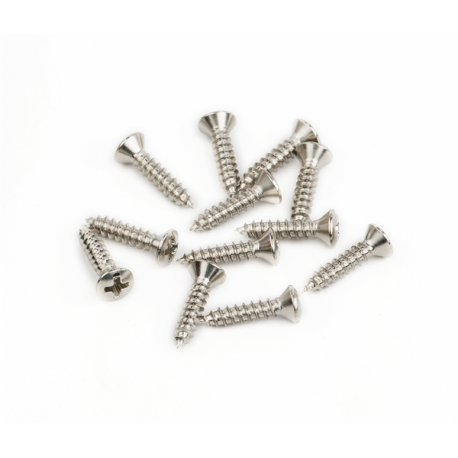 FENDER Pickguard/Vintage Bridge Cover Screws, Sheet Metal, 4 X 1/2", Oval Head (12)