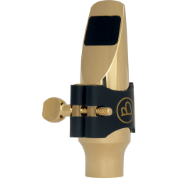 BRANCHER Bec métal plaqué or saxo soprano - Jazz ouverture 21
