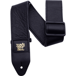ERNIE BALL Sangle cuir italien noir