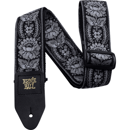 ERNIE BALL Sangle jacquard silver orleans