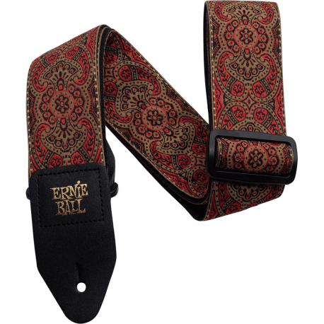 ERNIE BALL Sangle jacquard crimson paisley