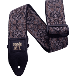 ERNIE BALL Sangle jacquard gold and black paisley