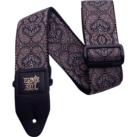 ERNIE BALL Sangle jacquard gold and black paisley