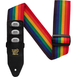 ERNIE BALL Sangle pickholder arc-en-ciel