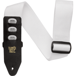 ERNIE BALL Sangle pickholder blanche