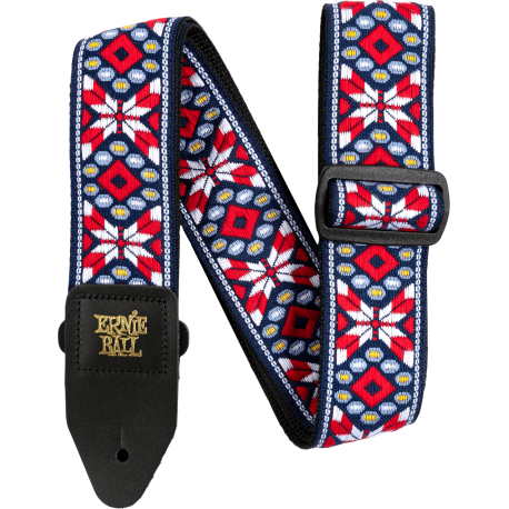 ERNIE BALL Sangle jacquard taos fire red