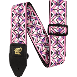 ERNIE BALL Sangle jacquard kaleidoscope pink