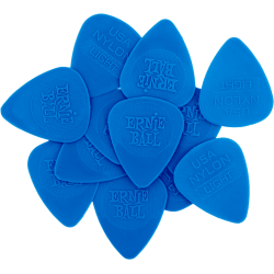 ERNIE BALL Mediators nylon sachet de 12 bleu clair 0,53mm