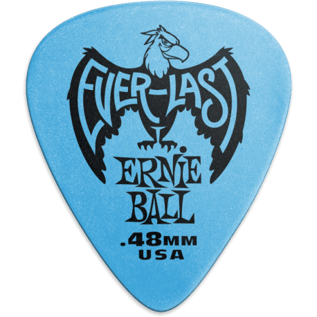 ERNIE BALL Mediators everlast sachet de 12 bleu 0,48mm